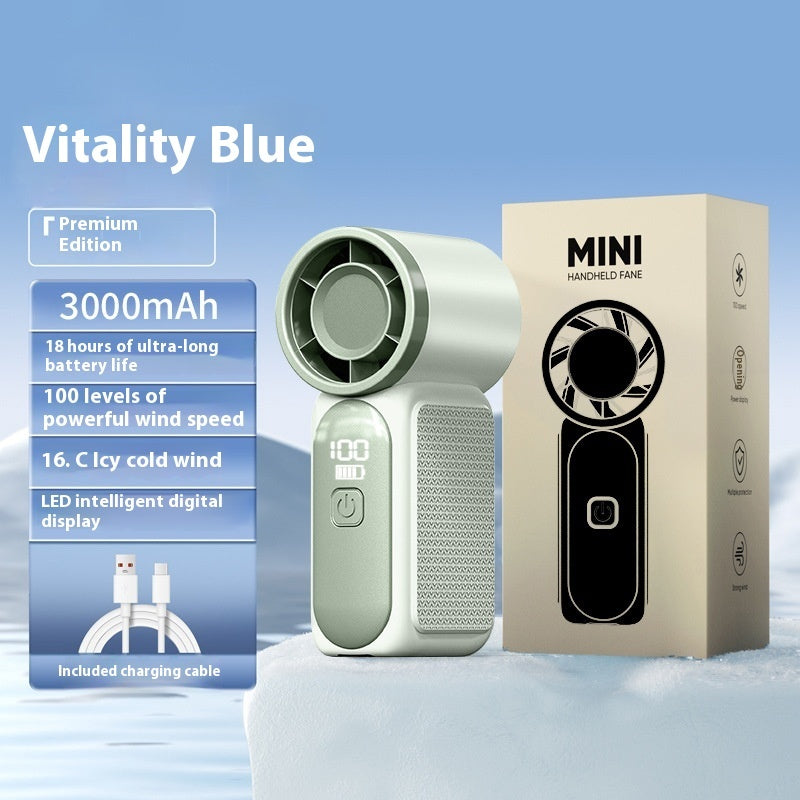 Outdoor Portable Usb Charging High Speed Digital Display Cooling Fan