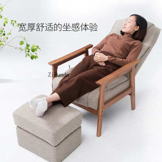 1 Elderly Chair Home Leisure Chair Modern Simple Back Chair Solid Wood Lunch Break