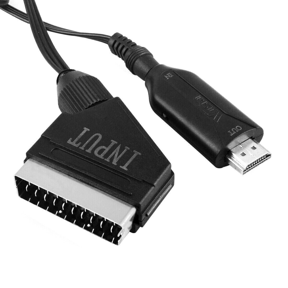SCART To HDMI Converter Cable SCART - HDMI - OLD DVD TO HD TV -Video Adapter