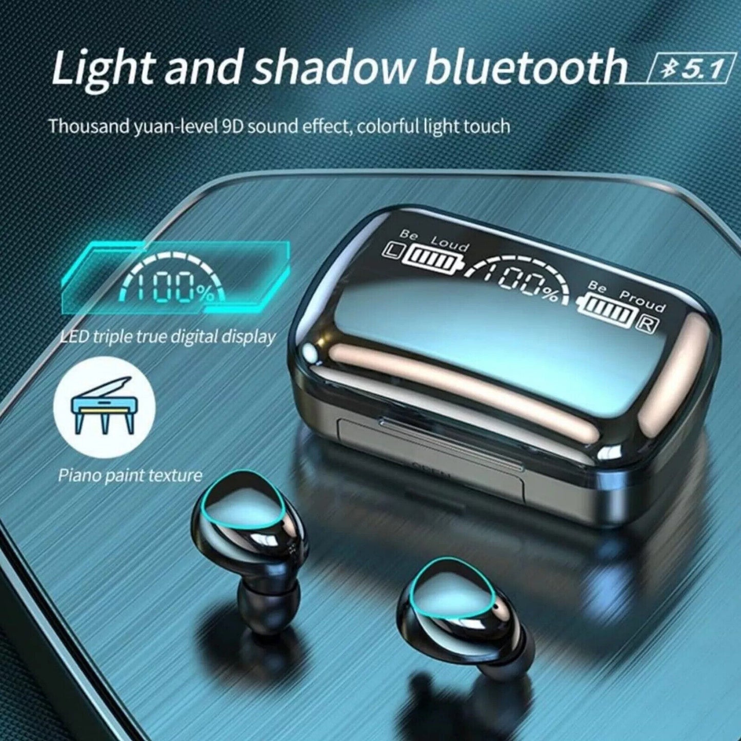Bluetooth Wireless Headphones TWS Earphones Mini In-Ear Pods For Android