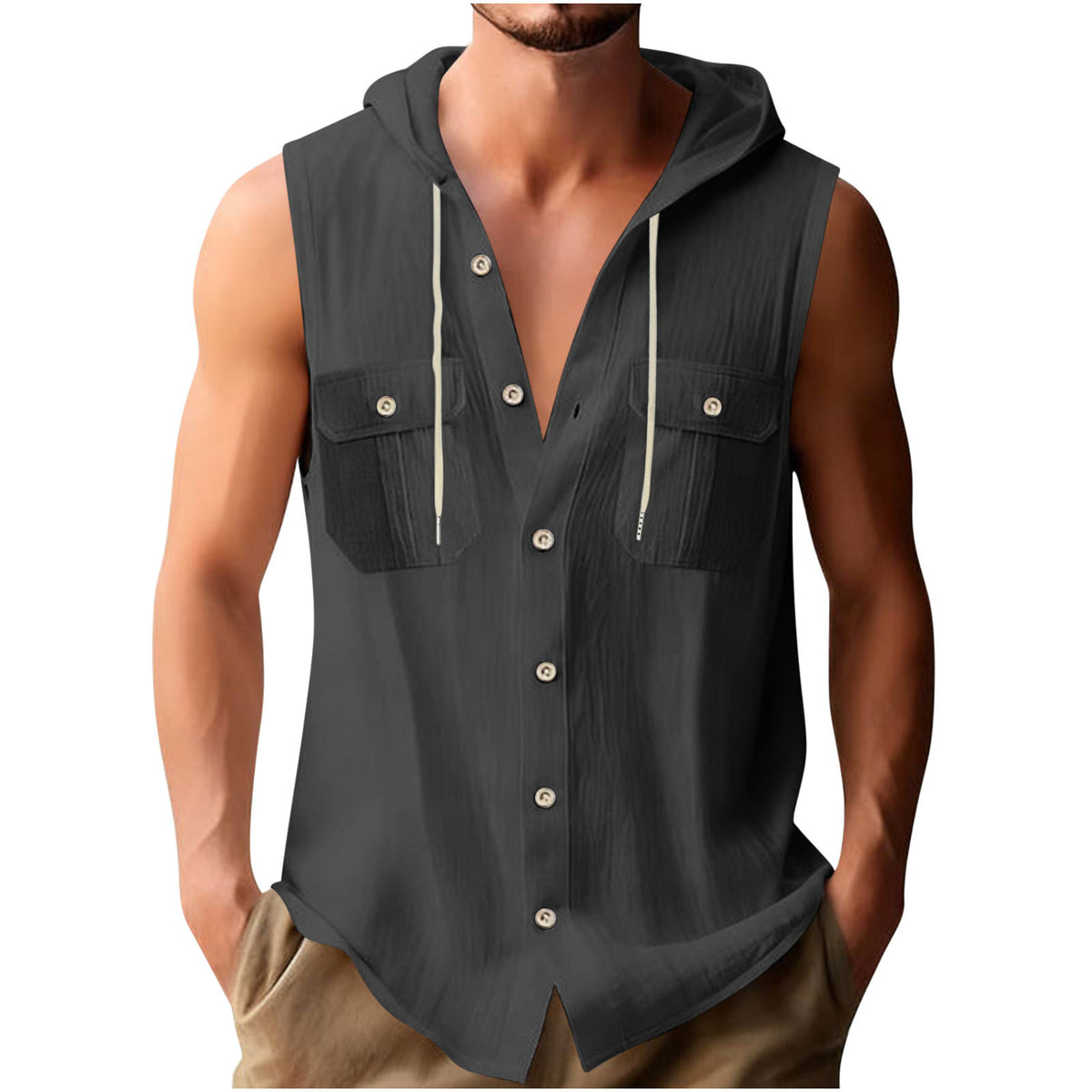 Men's Sporty Casual Sleeveless Shirt