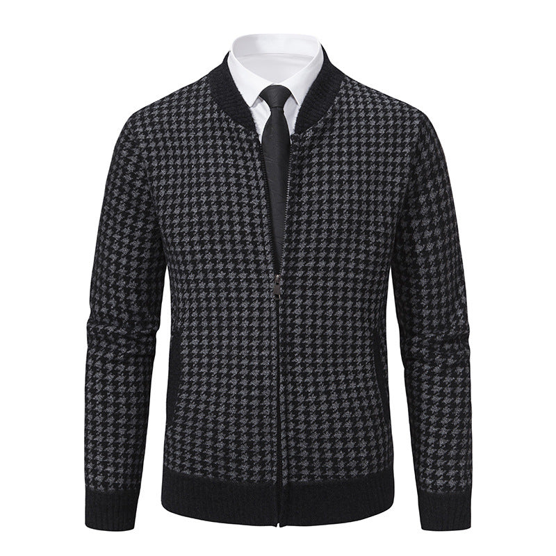 Men's Sweater Coat Cardigan Long Sleeve Knitted Thickened Warm
