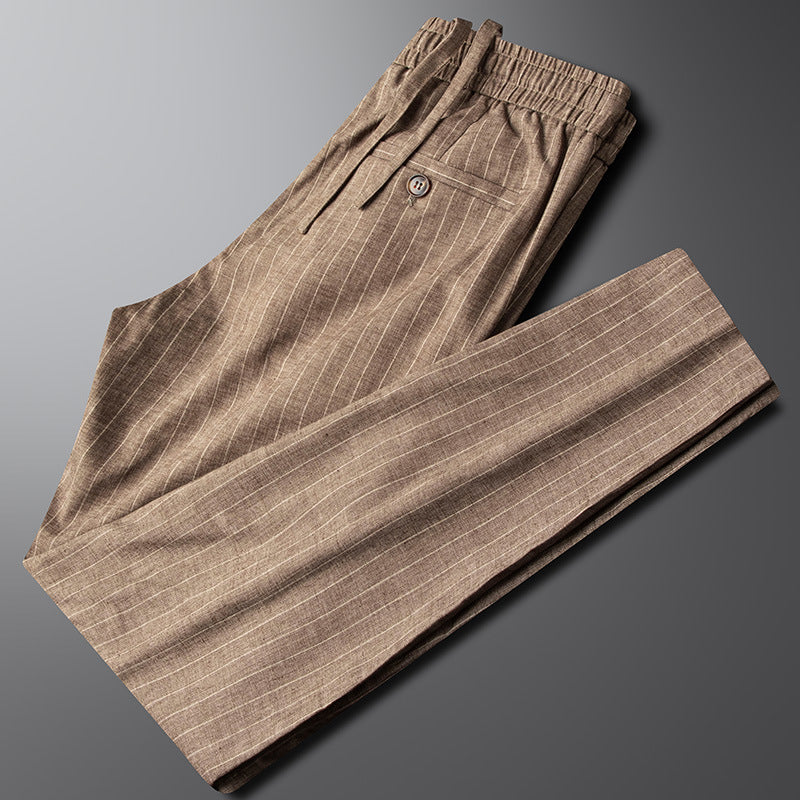 Cotton And Linen Casual Pants Men's Spring And Summer Wear-resistant Stretch