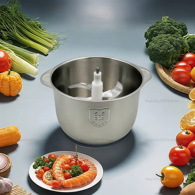 Multi-Function Stainless Steel Blender for Meat Fruits Veggies Food processors Five-speed Kitchen Electric Meat Grinder