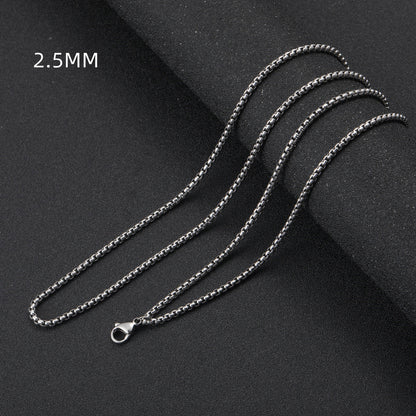 Stainless Steel Square Pearl Necklace