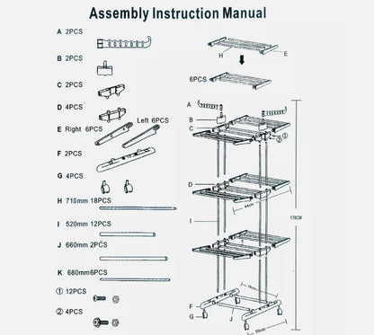 4 Tier Clothes Airer Dryer Rack Foldable Dry Rail Hanger Laundry Indoor Outdoor