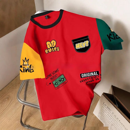 Printed Casual All-match Short-sleeved T-shirt
