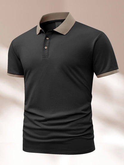 Summer Polo Shirt Printed T-shirt Short Sleeve High-end Lapel