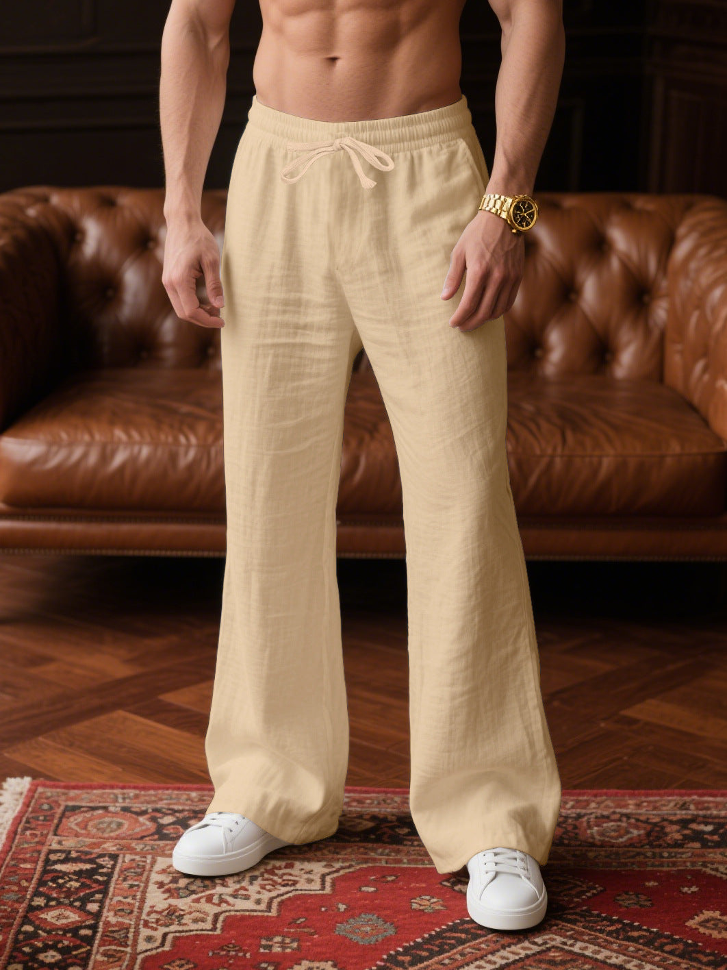 Solid-color Vacation Outdoor Sports And Jogging Pants