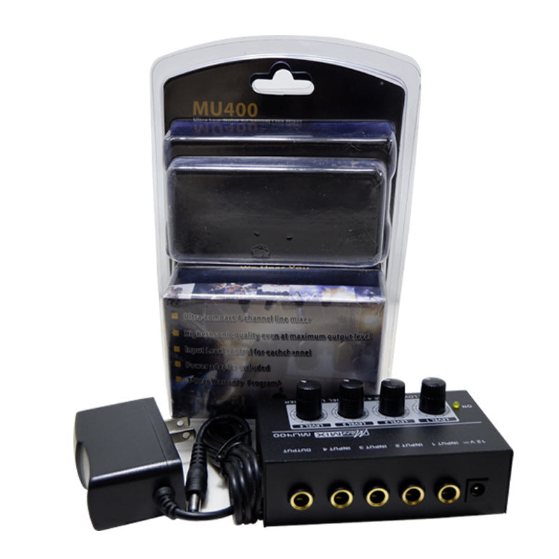 4-channel Audio Mixer Four-channel Mini Signal Mixer