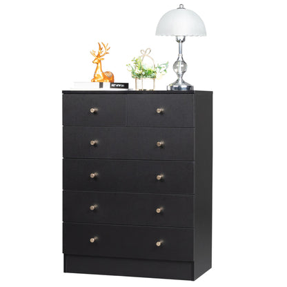 5-layer 6-drawer Filing Cabinet   Storage Cabinet   Storage Unit - Black