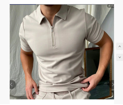 New Men's Casual Short Sleeve Digital Print POLO Shirt