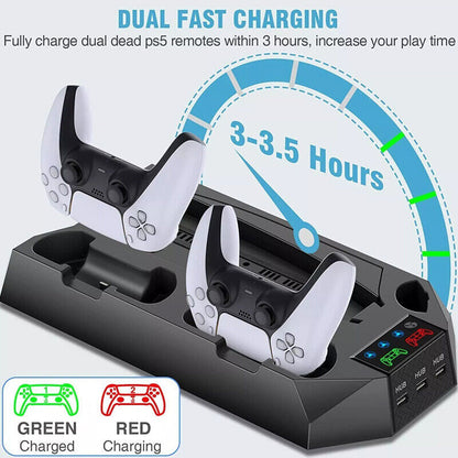 PS5 Vertical Cooling Fan Stand Controller Charger Station For  Playstation 5