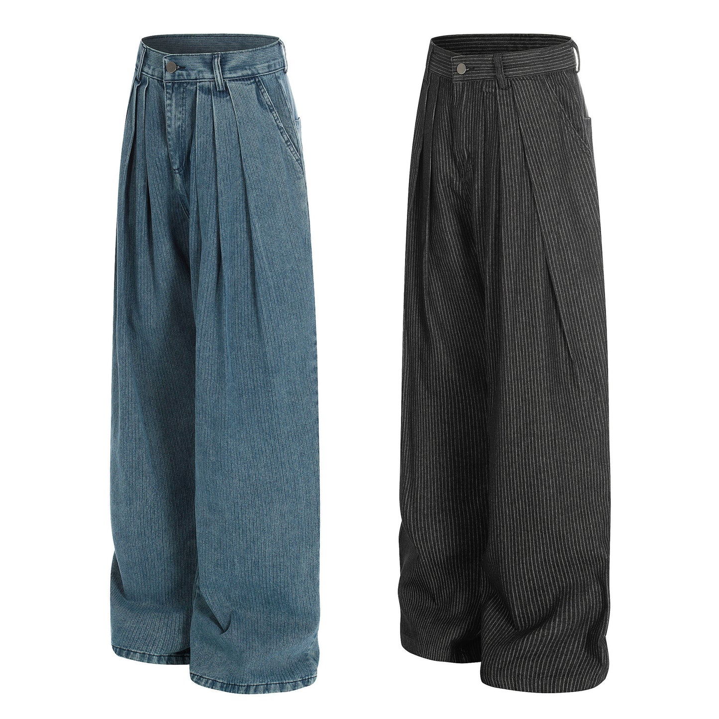 Mens Fashionable Casual Solid-Color Straight-Leg Pants
