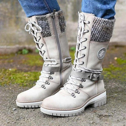 Women's Thick Warm Mid-length Fleece Snow Boots