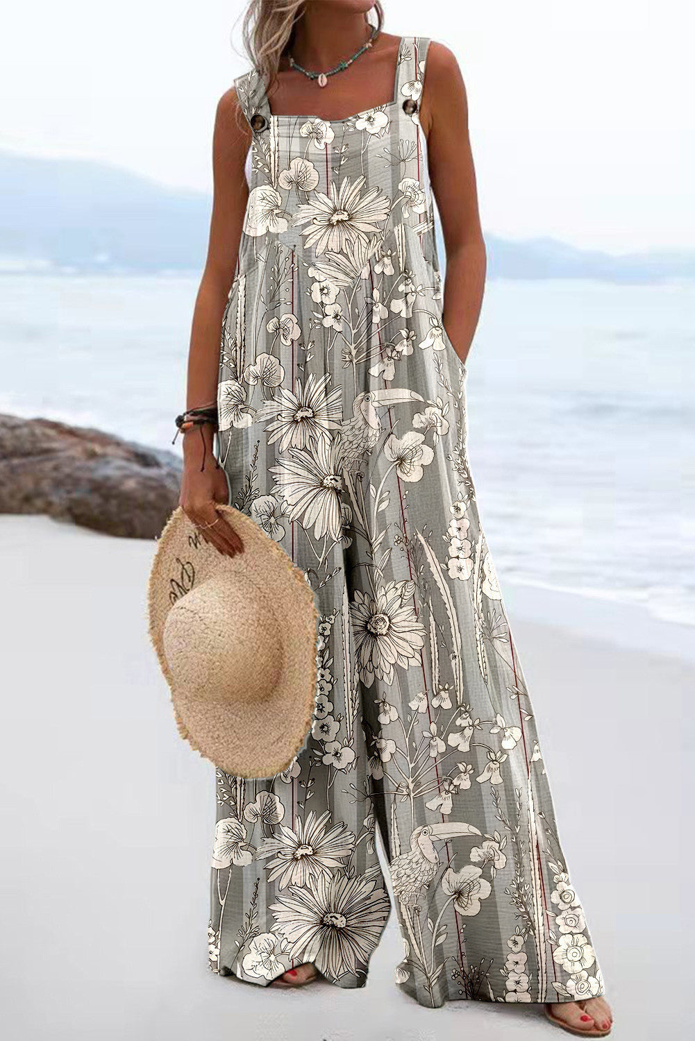 Summer New Digital Printing Romper Women's Clothing