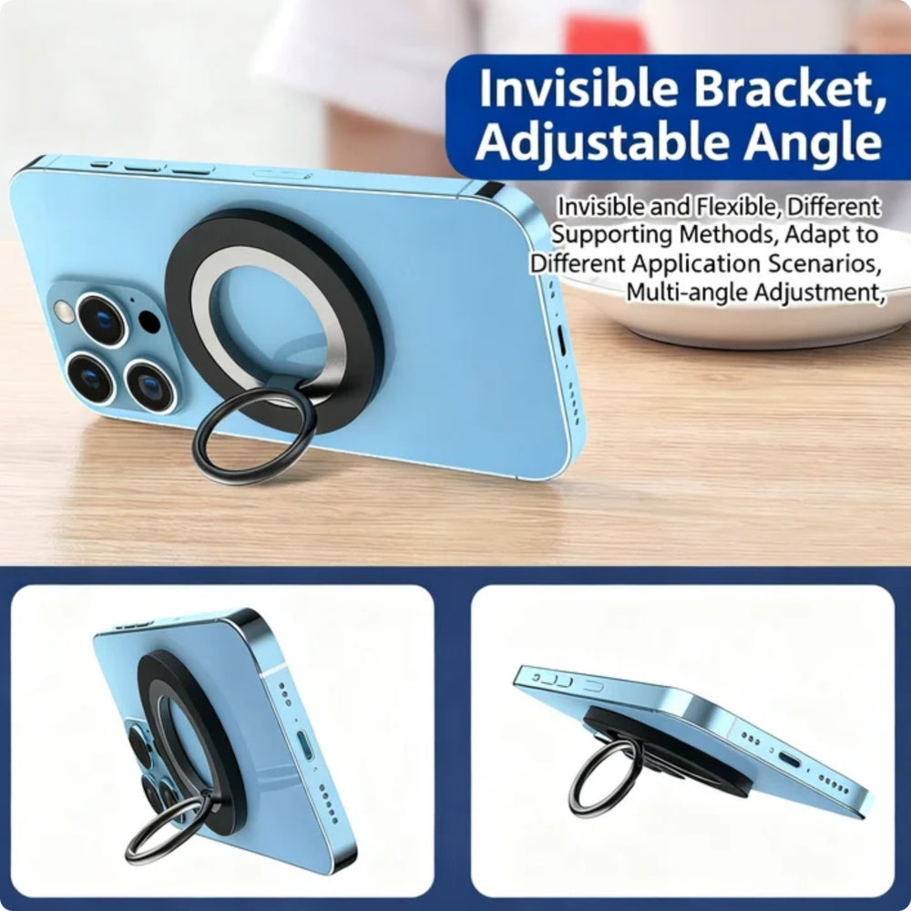 MagSafe Magnetic Phone Holder With Adjustable Silicone Strap, 4000Gs Strong Magnet Gym Shopping Cart Mount, 360 Rotation Stand For Phone & Universal Phones