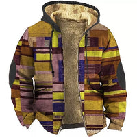 Fleece-lined Thickened Patchwork Cotton Jacket