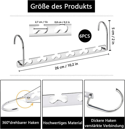 5X Space Saver Saving Wonder Magic Hanger Clothes Closet Organize Hook UK