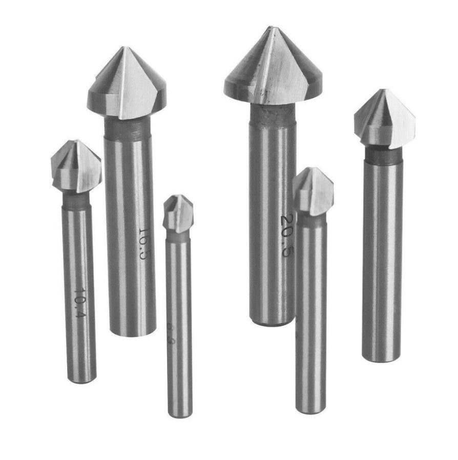 6 Pcs Lower Drill Sink Drill Sink Wood Metal HSS Cone Lower 6.3-20.5 Mm Set