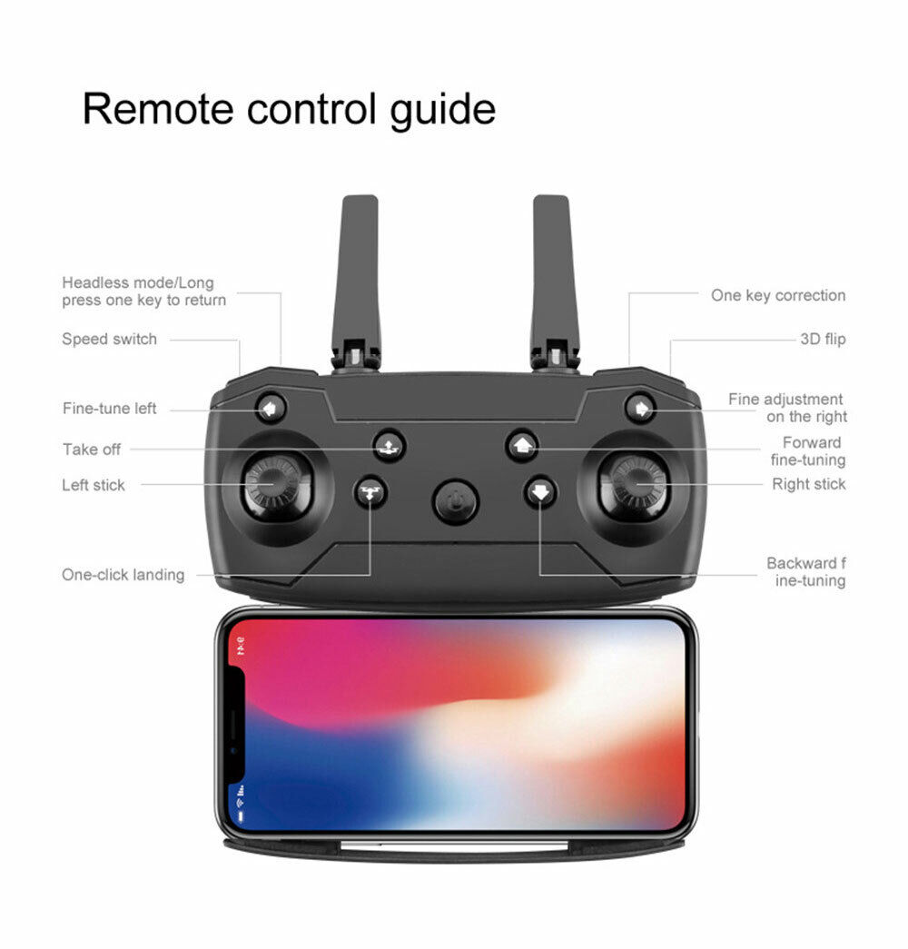 E88 Pro WIFI FPV Quadcopter With Fordable HD 4K Wide Angle Dual Camera Drone RC