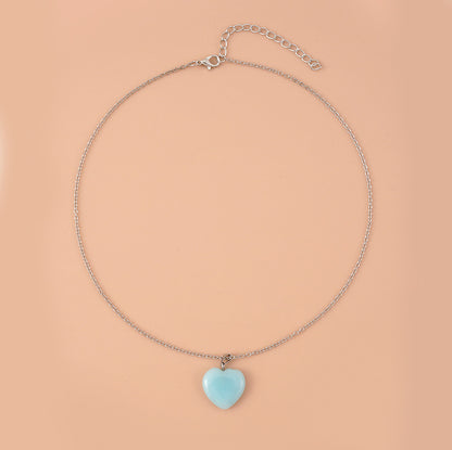 Europe And America Best Selling Luminous Pendant Card Necklace Love