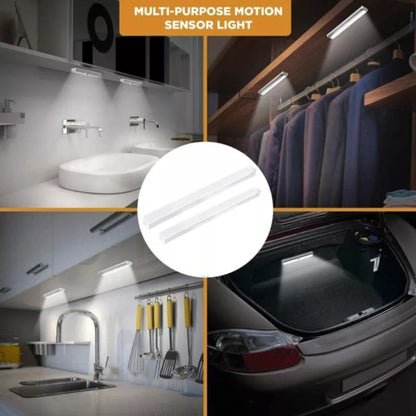 Strip Light LED PIR Motion Sensor USB Rechargeable Magnetic Cabinet Closet Lamp