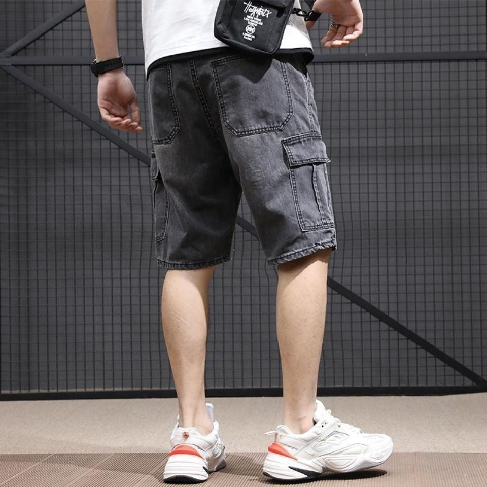 Mid-length Pants Breeches Youth Workwear Jeans