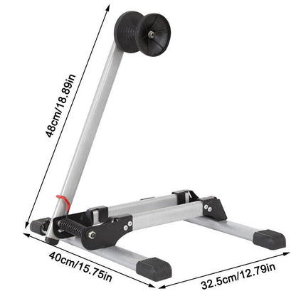 Folding BIKE STAND Portable Bicycle Floor Ground Parking Holder Storage Rack H