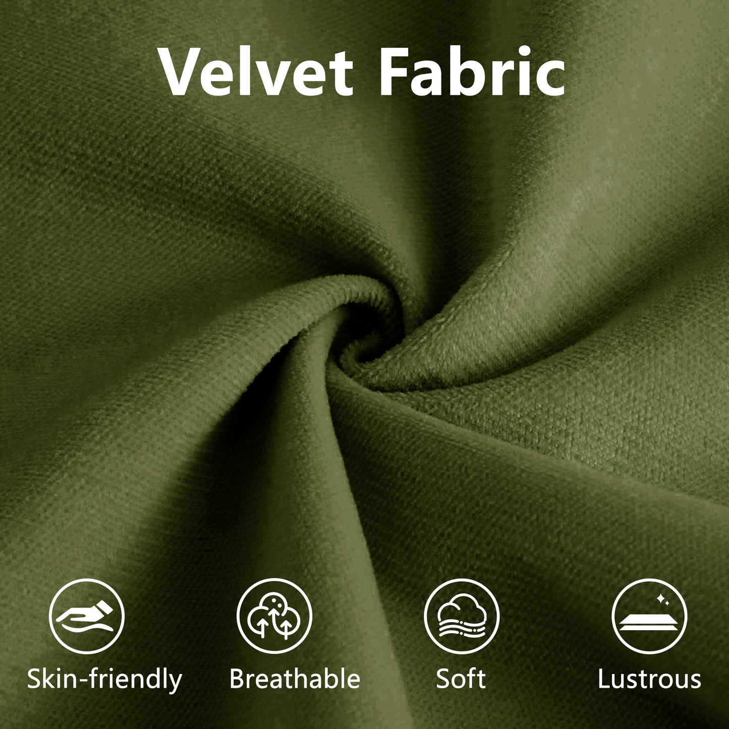 Over Size Modern Two-seater Sofa With Ottoman, Velvet 2-Seater With Round Bolster Armrests,With Waist Pillow And Throw Pillows, Reading Room  Olive Green