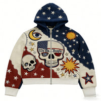 Fashion Casual Printed Polyester Sweater
