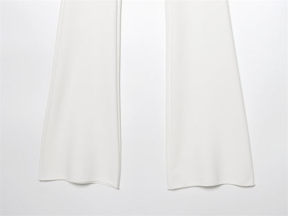 Women's High Waist Stretch Simple And Comfortable Flared Pants