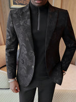 Men's Slim Fit Floral Print Casual Balzers