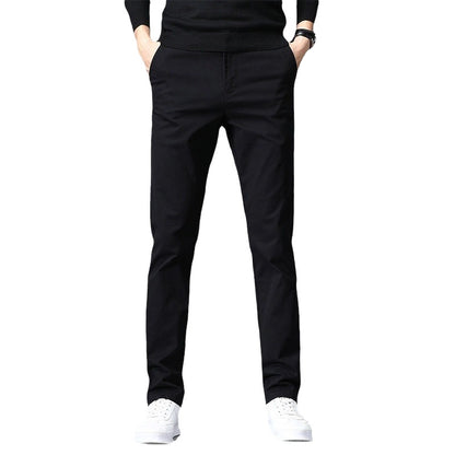 Men's Elastic Loose Straight-leg Youth Business Trousers