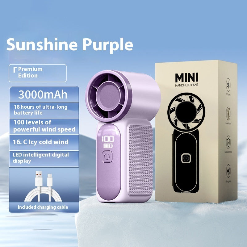 Outdoor Portable Usb Charging High Speed Digital Display Cooling Fan