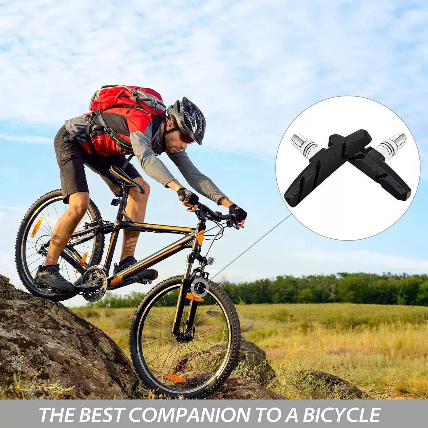 4x Bicycle Brake Pads Brake Pads Brake Shoes V-Brake For Shimano Sram 70mm