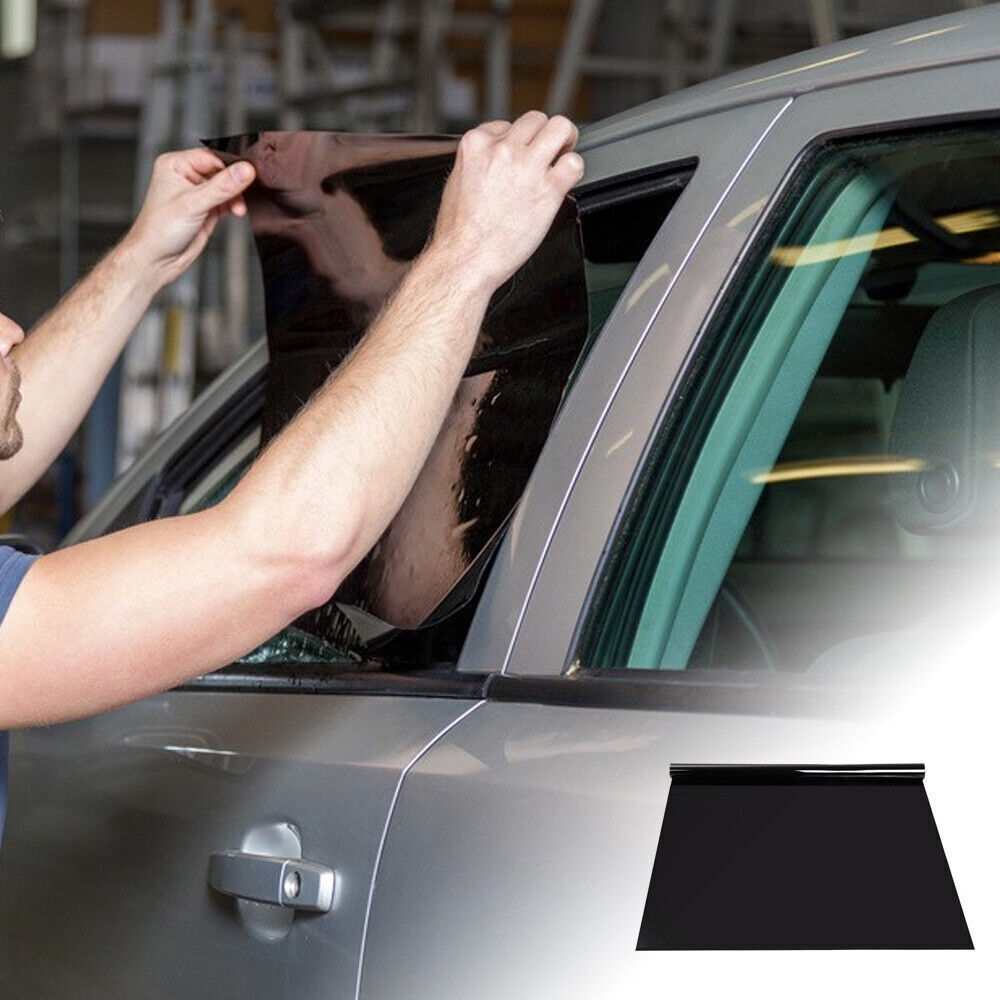 CAR WINDOW TINT FILM KIT TINTING SUPER DARK BLACK LIMO  75CM X 6M UK