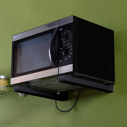 2X Microwave Oven Wall Mount Hanging Brackets Kitchen Rack Adjustable Stretch