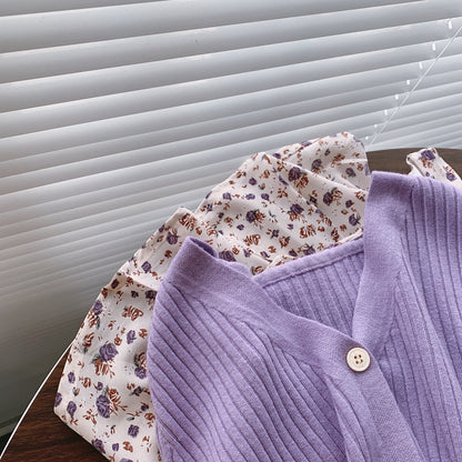 Knitted cardigan coat
