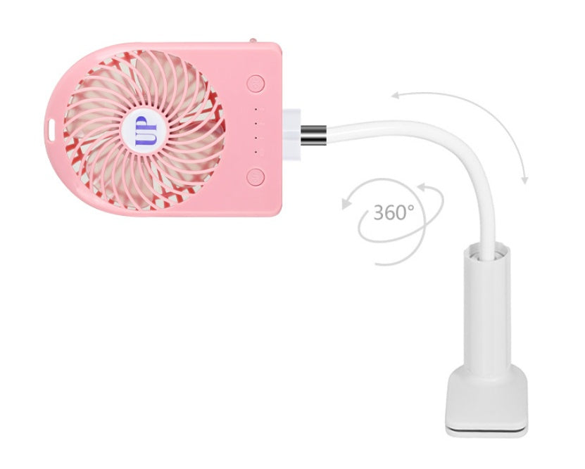 Usb charging small fan student dormitory mini mute outdoor portable handheld desktop baby carriage clip fan