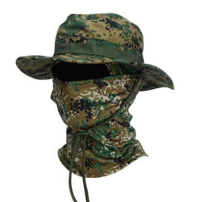 Camouflage Boonie Hat Army Summer Breathable Sun-proof Army Fans Rounded Hat