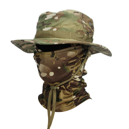 Camouflage Boonie Hat Army Summer Breathable Sun-proof Army Fans Rounded Hat