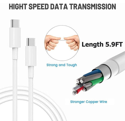 87W USB C Type C Fast Charger Power Adapter Compatible With Book Pro Uk Plug