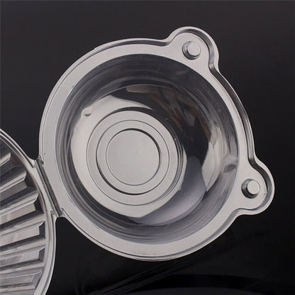 SINGLE CUPCAKE BOXES CLEAR MUFFIN HOLDER CASES DOMES CUPS PODS CONTAINERS
