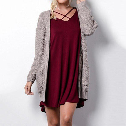 Long-sleeved cardigan in a long-sleeved cardigan