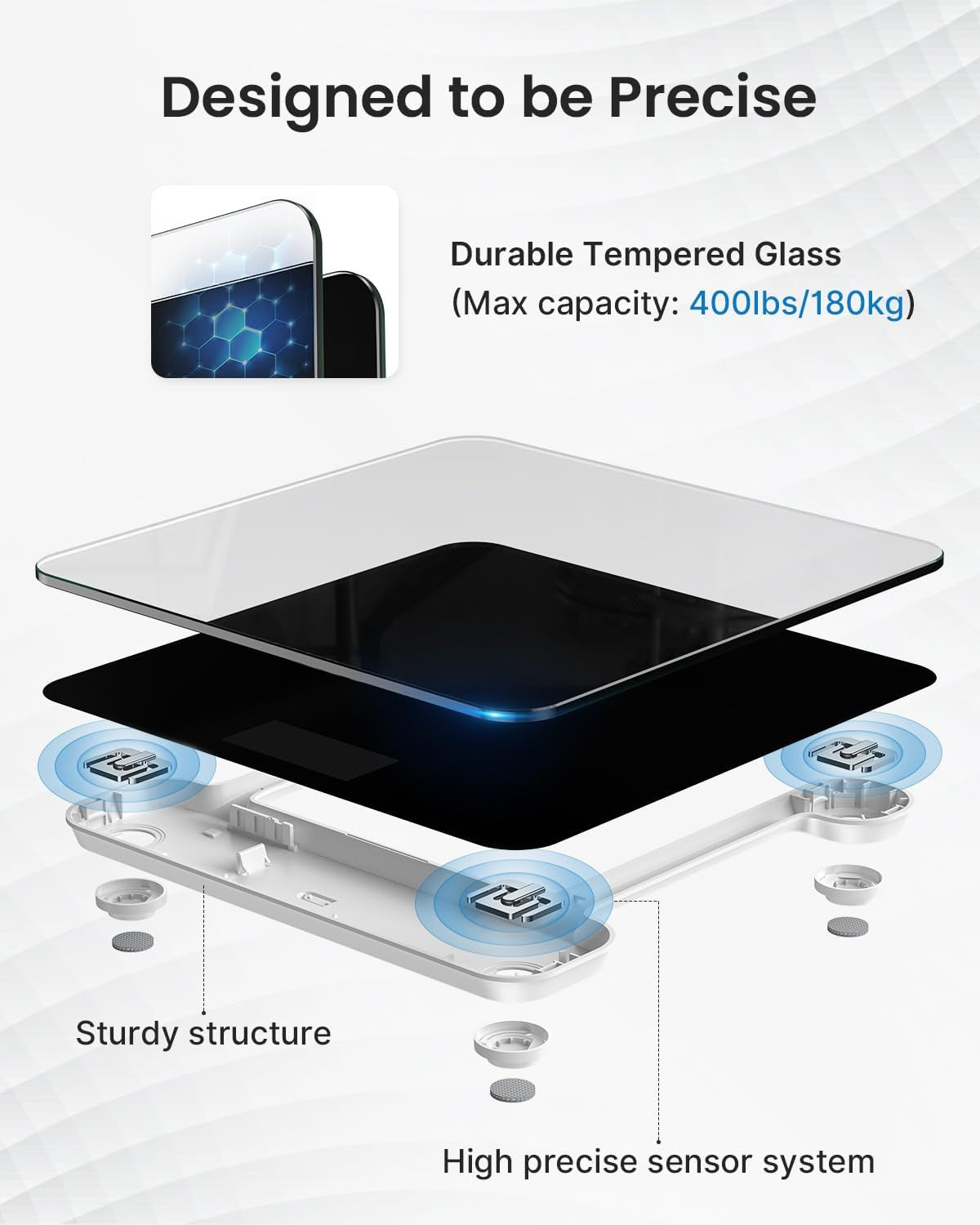 Weighing Scales Digital Electronic Bathroom Scales For Body Weight Accurate