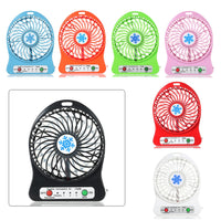 Portable Rechargeable LED Light Mini USB Charging Table Fan Speed Regulation Mode Lighting Function LED Refrigeration Air Cooler 3