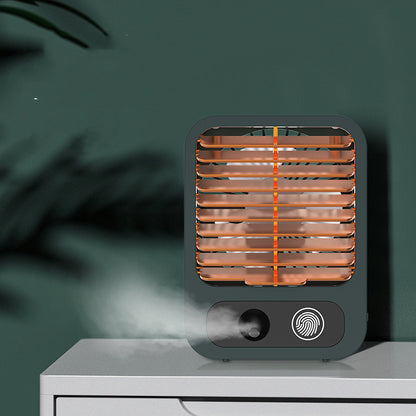 Portable 2 In 1 Air Humidifier Fan USB Rechargeable Summer Handheld Desktop Mini Electric Air Cooling Fan For Office Bedroom Car