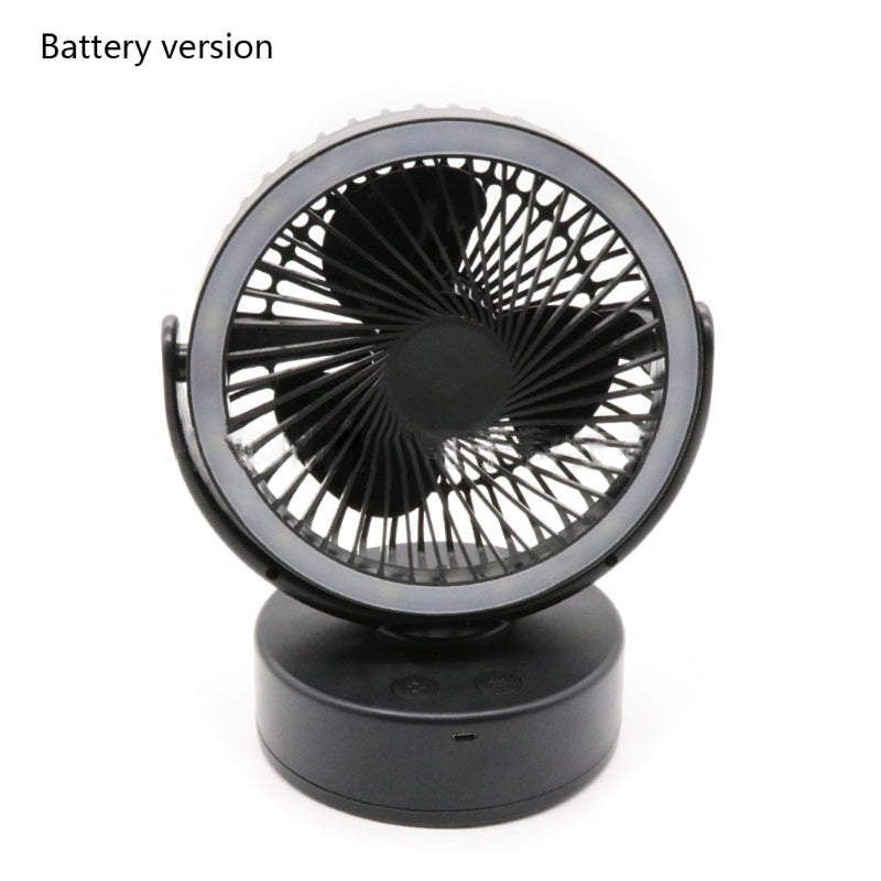 Led Rechargeable Camping Fan Light