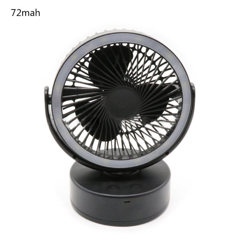 Led Rechargeable Camping Fan Light